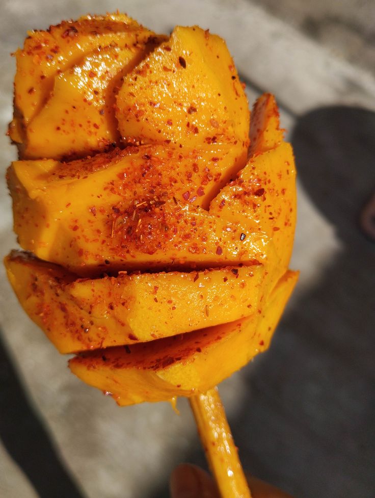 Sun-ripened mango dusted with chili