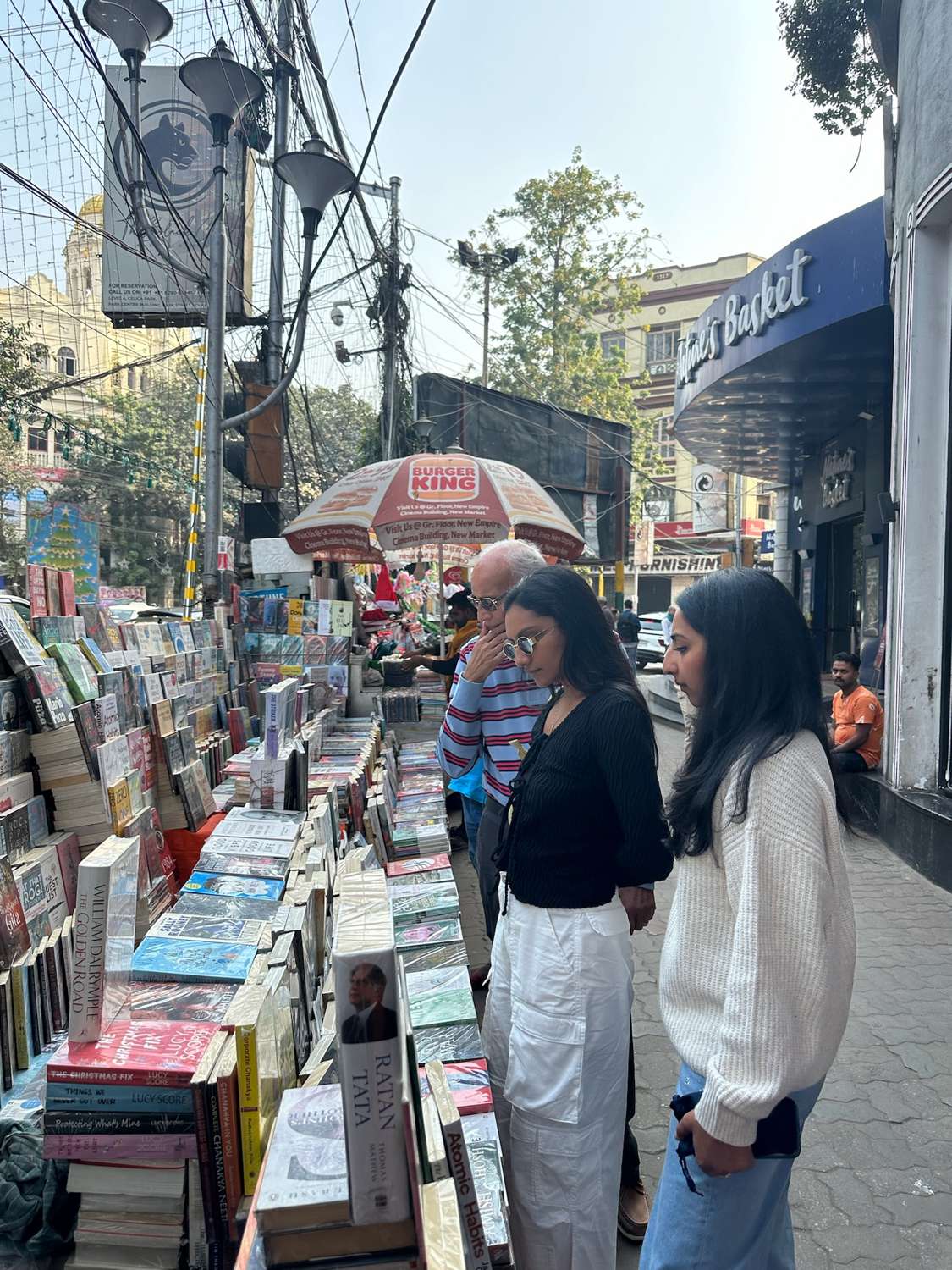 The book stalls on College Street, Calcutta
